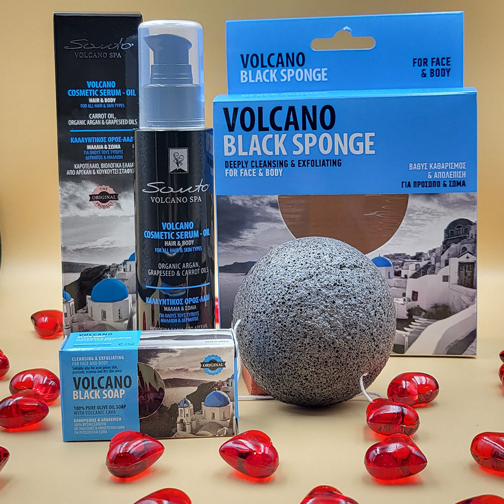 Świąteczny Kosmetyków MINI Box pielęgnacyjny + GRATIS Santo Volcano Spa